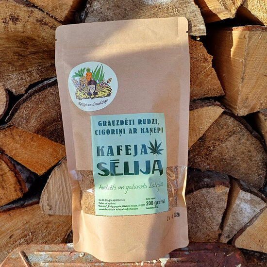 Grauzdēti rudzi, cigoriņi ar kaņepju lapām Kafeja SĒLIJA