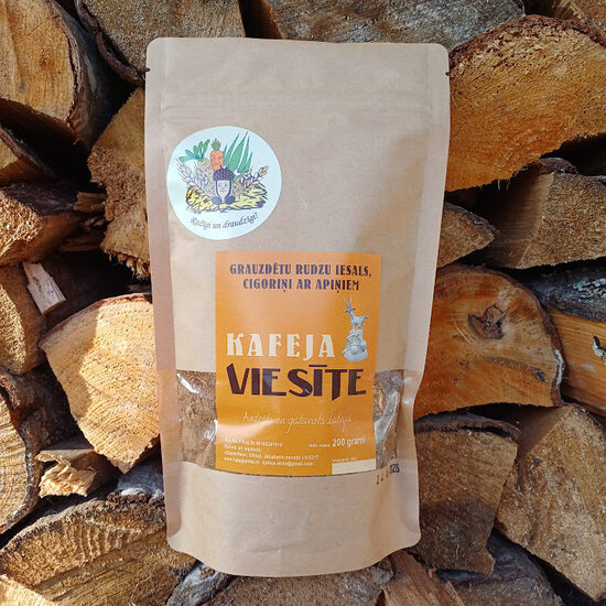 Grauzdētu rudzu iesals ar cigoriņiem un apiņiem Kafeja VIESĪTE 200 gr