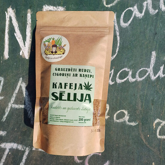 Grauzdēti rudzi, cigoriņi ar kaņepju lapām Kafeja SĒLIJA